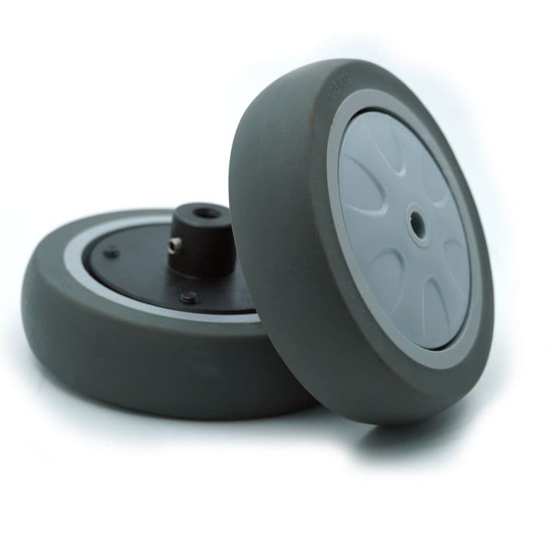 Heavy-Duty 125x32mm Wheel/tyre for 8mm Shaft 2 Nos - View 1