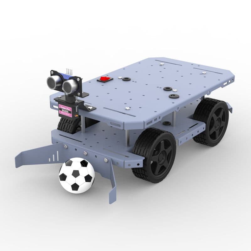 ROVER 4WD SOCCER BO SERIES 2 METAL CHASSIS DIY ROBO KIT MATT BLACK & GRAY - View 1