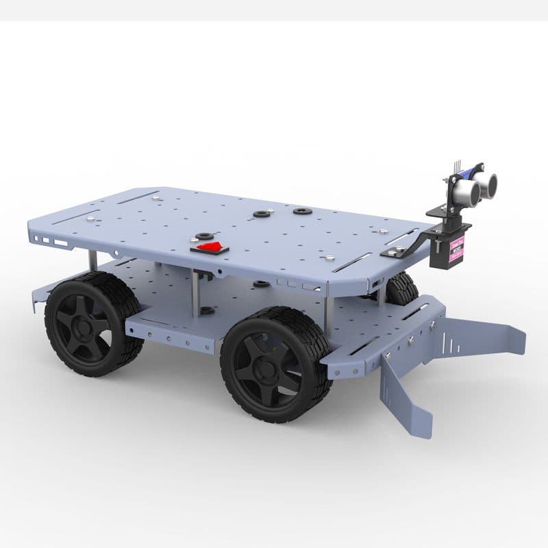 ROVER 4WD SOCCER BO SERIES 2 METAL CHASSIS DIY ROBO KIT MATT BLACK & GRAY - View 2