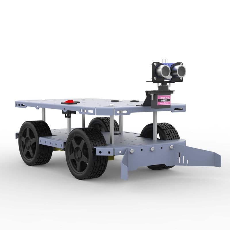 ROVER 4WD SOCCER BO SERIES 2 METAL CHASSIS DIY ROBO KIT MATT BLACK & GRAY - View 3