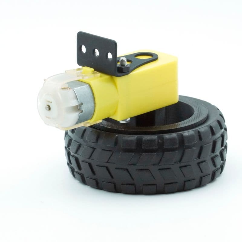 AM Robotics BO Motor Kit with 60rpm motor, wheel, bracket, Black and Gray 1 SET - View 2