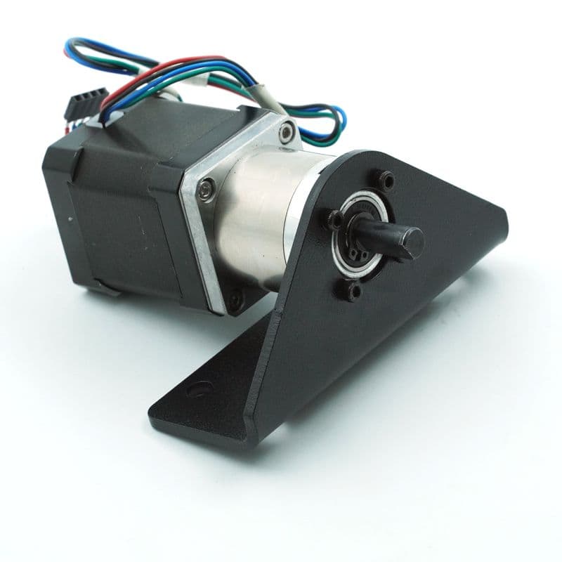 3mm Thick MS Motor Mounting Bracket/Clamp for NEMA17 Planetary Gearbox Motors - Model 2 (Matt Black) - View 1