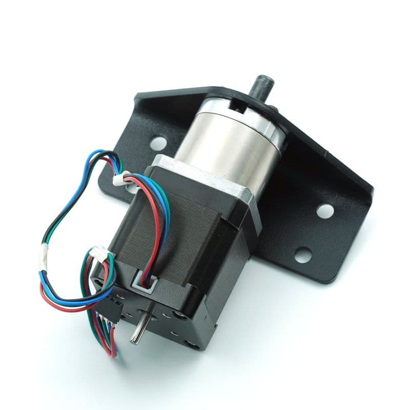 3mm Thick MS Motor Mounting Bracket/Clamp for NEMA17 Planetary Gearbox Motors - Model 2 (Matt Black) - View 2