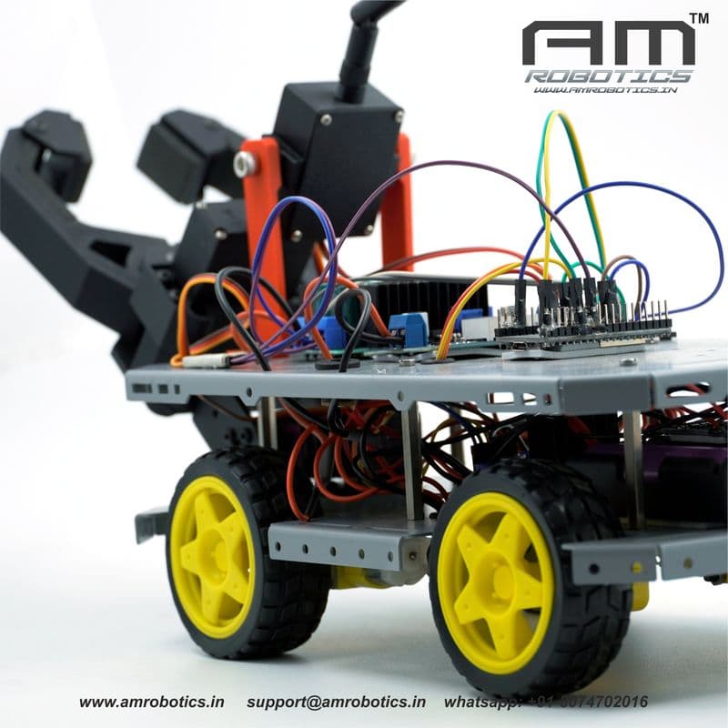 AM ROBOTICS ESP32-CAM Based Pick and Place surveillance Robot Kit - View 2