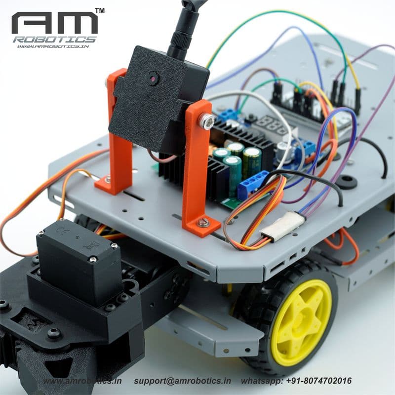 AM ROBOTICS ESP32-CAM Based Pick and Place surveillance Robot Kit - View 3