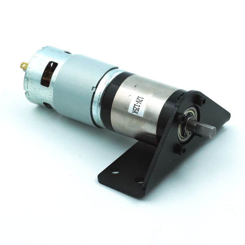 3mm Thick MS Motor Mounting Bracket/Clamp for 42mm/45mm Planetary Gearbox Motors Model 2 - Matt Black - View 3