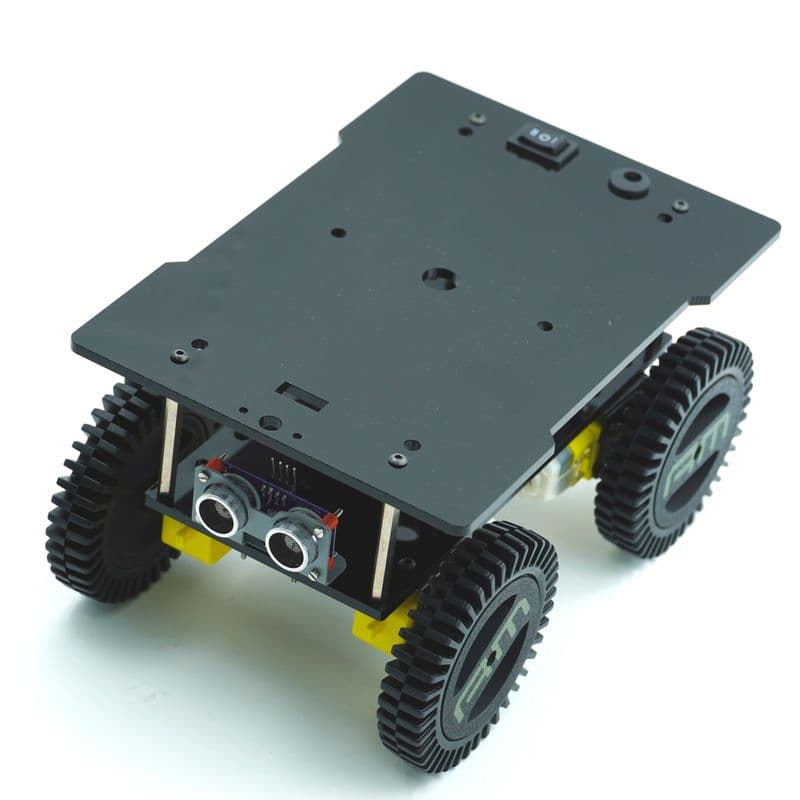 AM ROBOTICS ROVER4WD BASIC 1, DIY Robotic Chassis Kit, 4-Wheel Drive Platform, 150mm x 210mm Base, Arduino Compatible - View 1