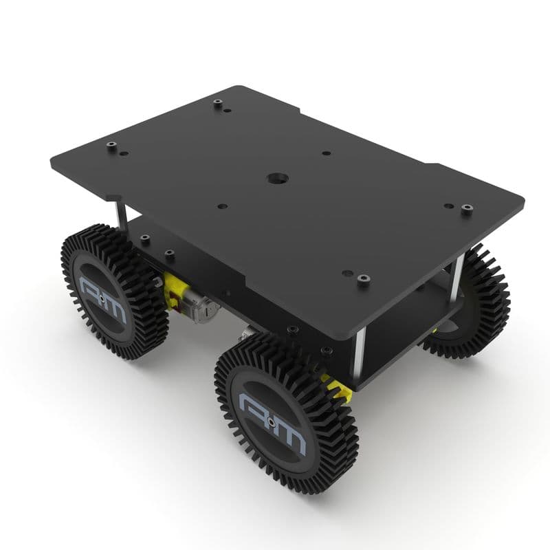 AM ROBOTICS ROVER4WD BASIC 1, DIY Robotic Chassis Kit, 4-Wheel Drive Platform, 150mm x 210mm Base, Arduino Compatible - View 3