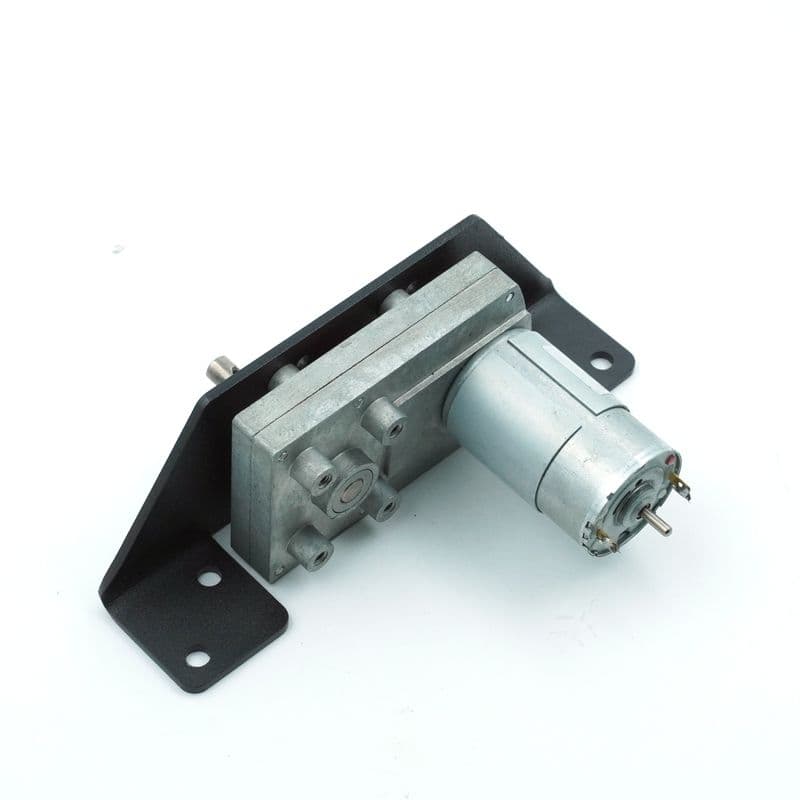 3mm Thick MS Motor Mounting Bracket/Clamp for Rectangular Gearbox Motors - Model 2 (Matt Black) - View 3