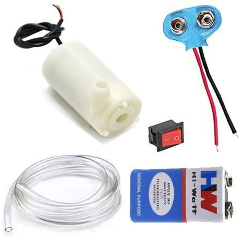 Science Project Kit Dc Mini Water Pump With Pipe / 9v Battery for Students /Kids Educational Electronic Hobby Kit - View 1