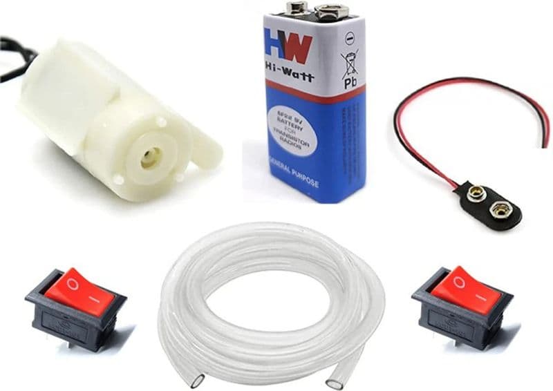 Science Project Mini water pump with pipe / 9v Battery /Fan for Students Educational Electronic Hobby Kit - View 1