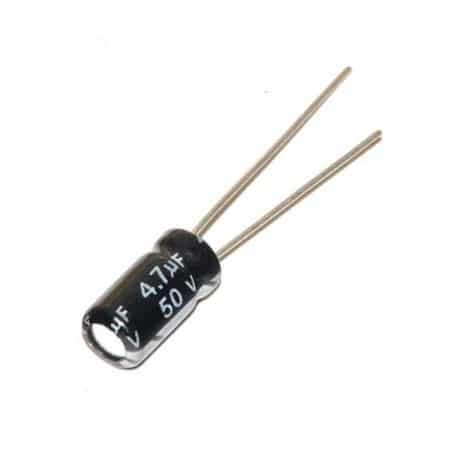 4.7 uF 50V Capacitor (Pack of 5) - View 1