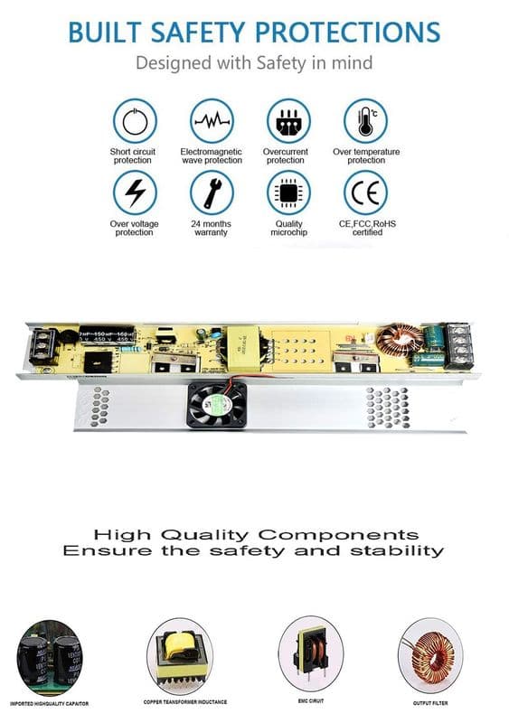 12V 25A Ultra Slim Power Supply - View 3