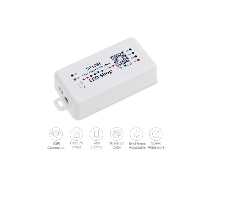 SP108E Led Wifi Controller for WS2812b/WS2811 LEDs - View 1
