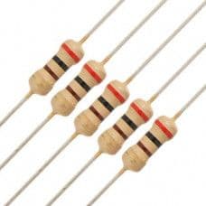 3.3M ohm Resistor - 1/4 Watt - 5 Pieces Pack - View 1