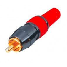 MX RCA Male Connector Professional Grade Gold Plated BK/RD/BL/GR with Locking Systems (MX-2565) - View 1