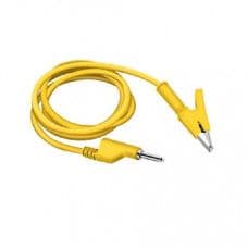 Yellow 1M Double End Test lead Wire 4mm Banana Plug Alligator Clip Crocodile 15A - View 1