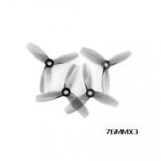 HQProp D76MMX3 for Cinewhoop Grey (2CW+2CCW)-Poly Carbonate Triblade Propeller - View 1