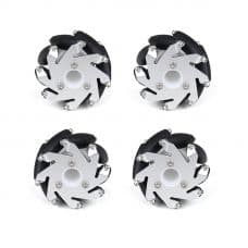 60mm Aluminium Mecanum Wheels Set - Bush Type - 4 Pieces Pack - View 1