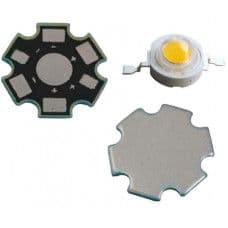 1 Watt White LED with Heat Sink - View 1