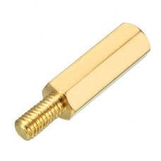 M4 X 20mm Male to Female Brass Hex Threaded Pillar Standoff Spacer - 2 Pieces Pack - View 1