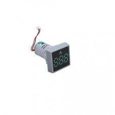 Green 0-100A 22mm AD16- 22FSA Square Cover LED Ammeter Indicator Light with Transformer - View 1