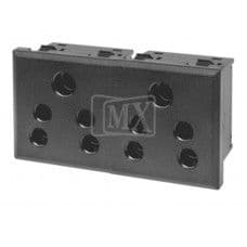 MX 2 Socket Snap Mounting AC Socket Indian Standard PC Molding 6 Amp 250V (MX-3122A) - View 1
