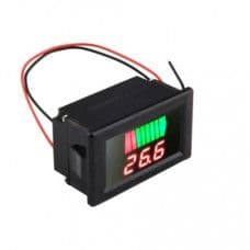 Red 12-60V Dual Display Automatic Identification Waterproof Voltage Meter - View 1