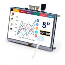 ELECROW RR050 5 Inch 800480 Resistive Touch Screen TFT Display for Raspberry Pi B+/2B/3B/4B/5 - View 1