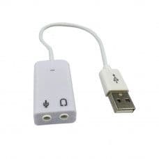 USB To 3.5mm Mic and Headphone Jack Stereo Headset Audio Adapter USB Sound Card 7.1 - View 1