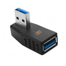 MX USB A Male Plug To MX USB A Female Socket Right Angle Connector (MX-3530A) - View 1