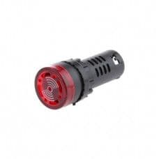 Red AC/DC36V 16mm AD16-16SM LED Signal Indicator Built-in Buzzer - View 1