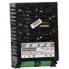 G31-24-05 Shavison SMPS - 5V 2.5A - 12.5W DIN Rail Mountable Metal Power Supply - View 1