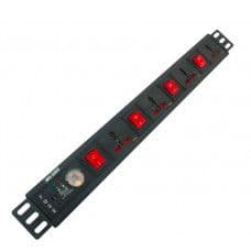 MX 4 Outlet Universal Spike Protector 5 Amp 3 Socket and 15 Amp 1 Socket 3 Meter (MX-3266) - View 1