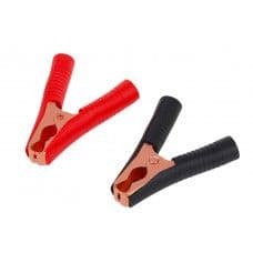 100A Crocodile Alligator Clip Copper Clamp Black and Red Pair - View 1