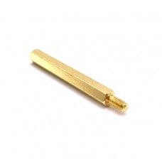M3 X 35mm Male to Female Brass Hex Threaded Pillar Standoff Spacer - 2 Pieces Pack - View 1