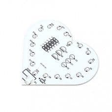 5V USB DIY Colorful LED Kit Heart Shape Light Control Kit White PCB - View 1