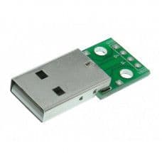 USB Type A Breakout Board – Male - View 1