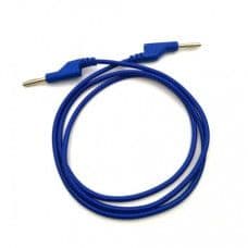 50cm Blue Double 4mm Banana Cable 15A - View 1
