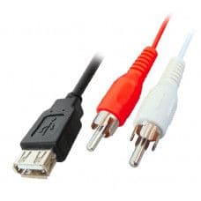 MX USB A Female Socket To MX 2 RCA Male Plug Cord 1.5 Meter (MX-2862) - View 1