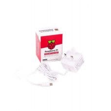 Raspberry Pi Accessory, Raspberry Pi 4 Model B Official PSU, USB-C, 5.1V, 3A, UK Plug, White - View 1