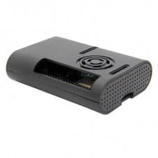 Raspberry Pi 4 Black Compact ABS Case with Fan Slot - View 1