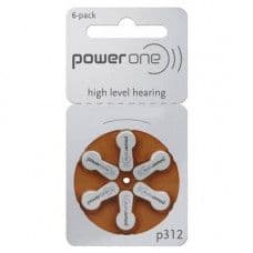 PowerOne P312 Hearing AID Battery - 6 Pieces Pack - View 1