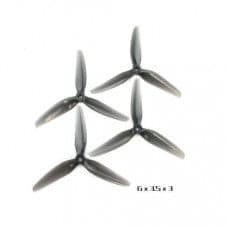 HQProp 6X3.5X3 Light Grey (2CW+2CCW)-Poly Carbonate-POPO Triblade Propeller - View 1