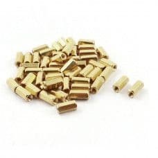 M4 X 10 mm Female-Female Brass Hex Threaded Pillar Standoff Spacer - 2 Pieces pack - View 1