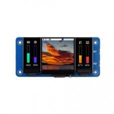 Waveshare Triple LCD HAT For Raspberry Pi, Onboard 1.3inch IPS LCD Main Screen and Dual 0.96inch IPS LCD Secondary Screens - View 1