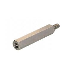 M3x50mm Male to Female Nickel Plated Brass Hex Standoff Spacer - 5 Pieces pack - View 1