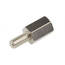 M4x6mm Male to Female Nickel Plated Brass Hex Standoff Spacer - 5 Pieces pack - View 1