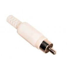 RCA Plug - Male - White Color - View 1