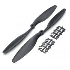 10x4.5 inch - 1045/1045R CW CCW Propeller Pair for Quadcopter (Black) - View 1